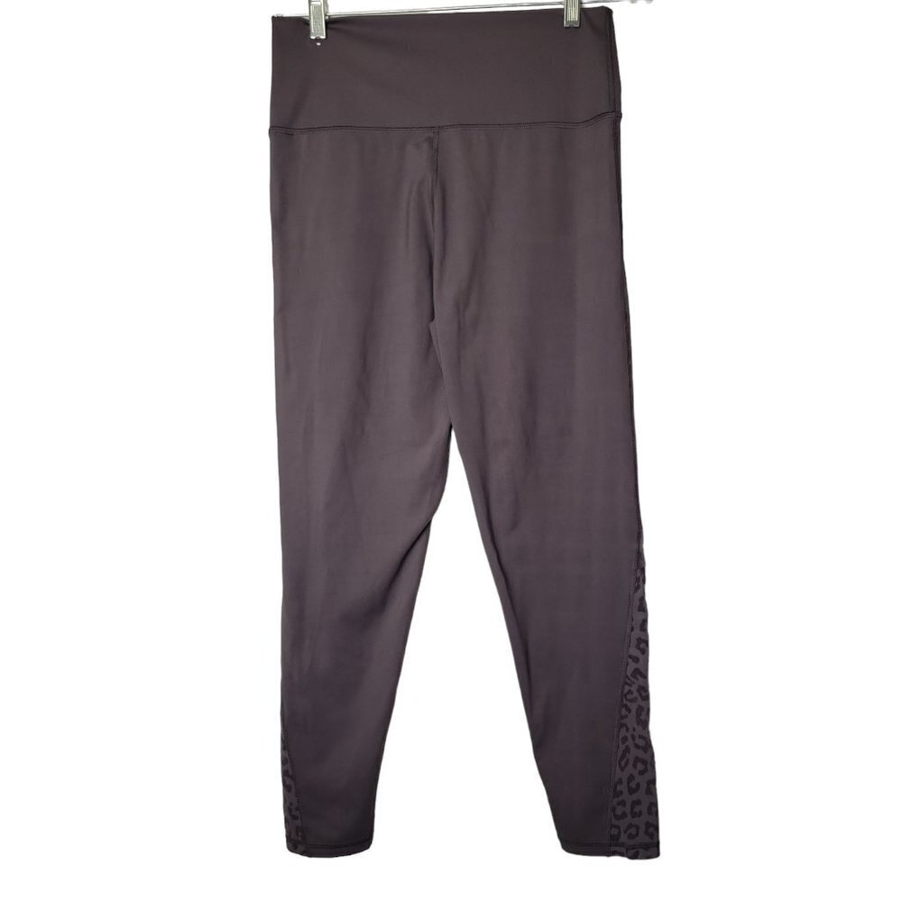 Aerie Offline Leggings Mauve High Waist Leopard Mesh Crop Activewear Workout